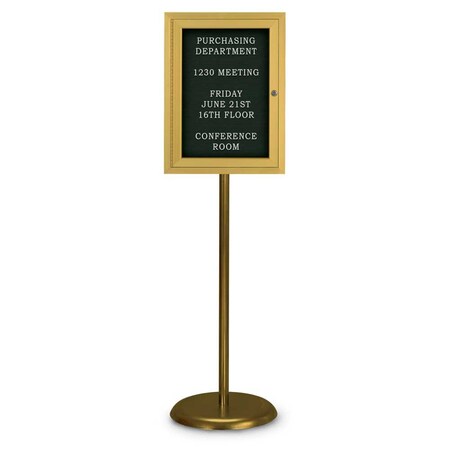 United Visual Products Corkboard, Triple Door, Radius Frame, 72x48", Satin/Pearl UV70055-SATIN-PEARL